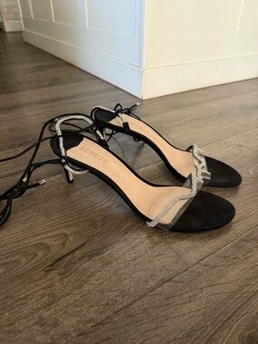 SCHUTZ Women's Cath High Heel Sandals Black Size 10B